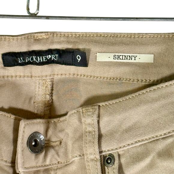 Blackheart Hot Topic NWT Women's Junior 9 Khaki Colored Skinny Jeans Stretch - Picture 5 of 11